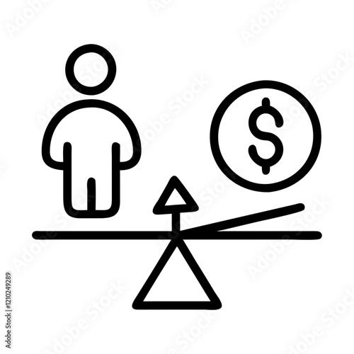 leverage icon, leverage line art - simple line art of leverage, perfect for leverage logos and icons