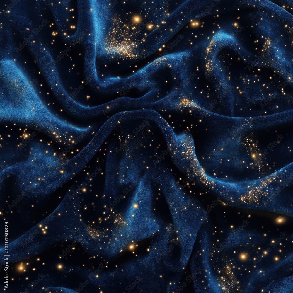 Obraz premium Celestial Velvet: A Night Sky Draped in Luxurious Fabric