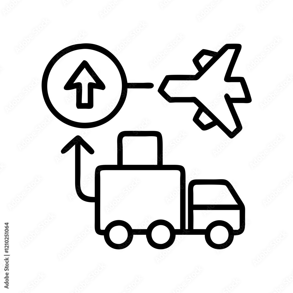 logistics icon, logistics line art - simple line art of logistics, perfect for logistics logos and icons logistics icon, logistics line art - simple line art of logistics, perfect for logistics logos and icons