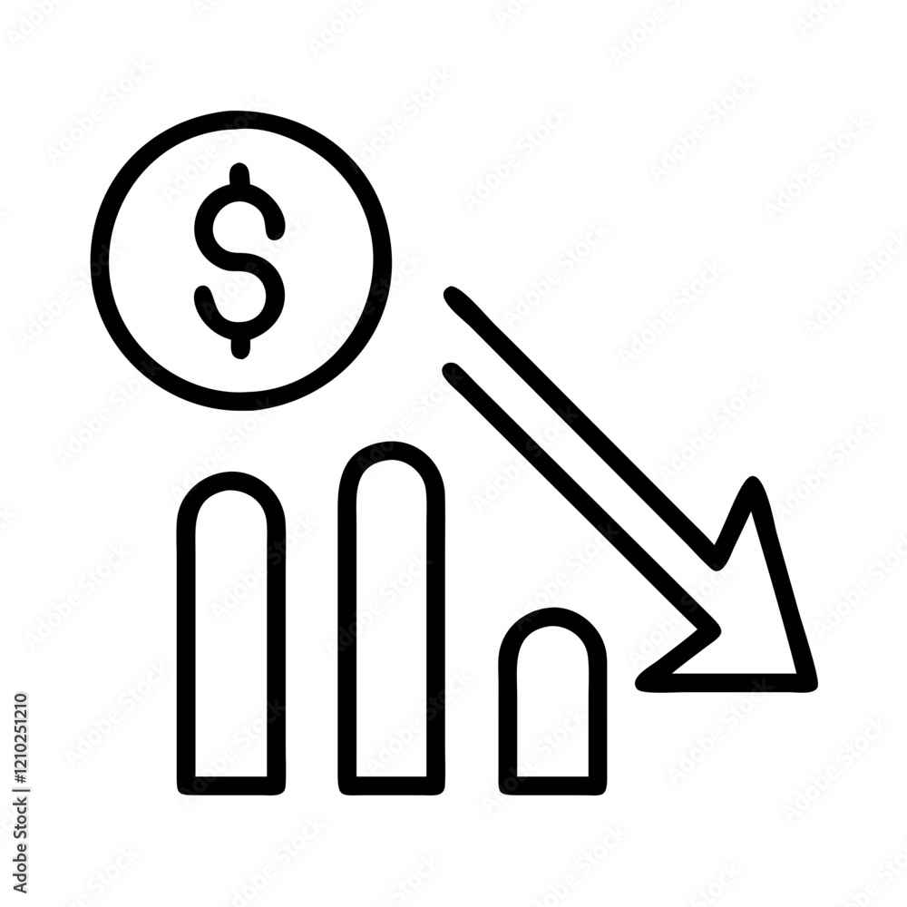 loss icon, loss line art - simple line art of loss, perfect for loss logos and icons loss icon, loss line art - simple line art of loss, perfect for loss logos and icons