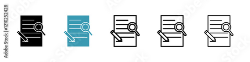 Defining icons set in black filled and stroke line style