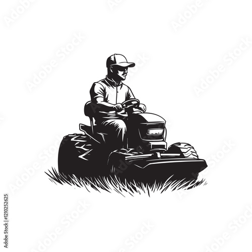 lawn mover in activity