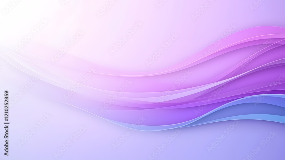 Fototapeta premium Captivating Purple Gradient Waves Blending into Soft Shadows for Modern Digital Background Abstract