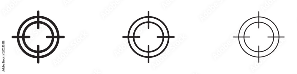 Focusing icons collection in black and blue colors Focusing icons collection in black and blue colors