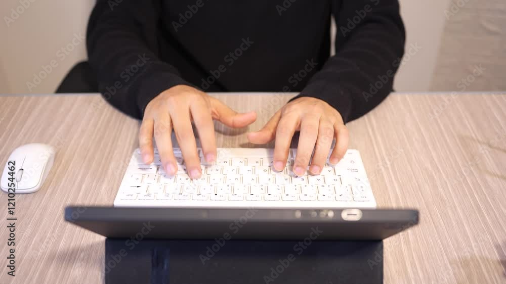 businessman concepts in office. close-up of hands of an office worker typing on a laptop keyboard businessman concepts in office. close-up of hands of an office worker typing on a laptop keyboard