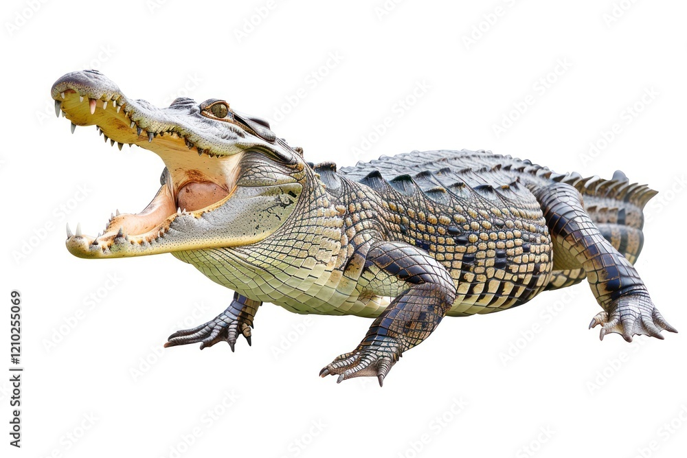 Naklejka premium Crocodile alligator dinosaur reptile