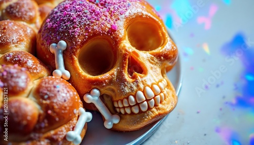 Sugar Skull Breads: A Festive Day of the Dead Treat photo