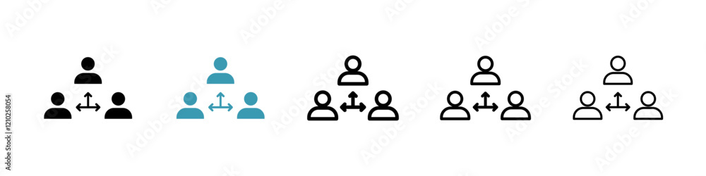 Third party icons set in black filled and stroke line style Third party icons set in black filled and stroke line style