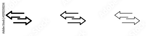 Transfer arrows icons collection in black and blue colors