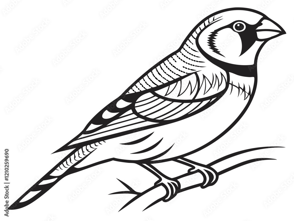 zebra finch logo, black outline, vector graphic, transparent background zebra finch logo, black outline, vector graphic, transparent background