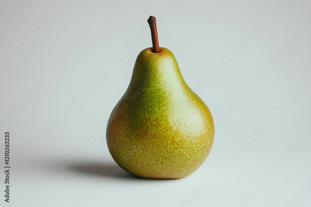 A single, ripe green pear displayed against a minimalistic background, emphasizing its smooth texture and natural shape. A single, ripe green pear displayed against a minimalistic background, emphasizing its smooth texture and natural shape.