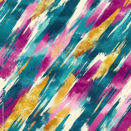 Colorful dynamic doodle art with watercolor strokes creating a vibrant abstract pattern photo