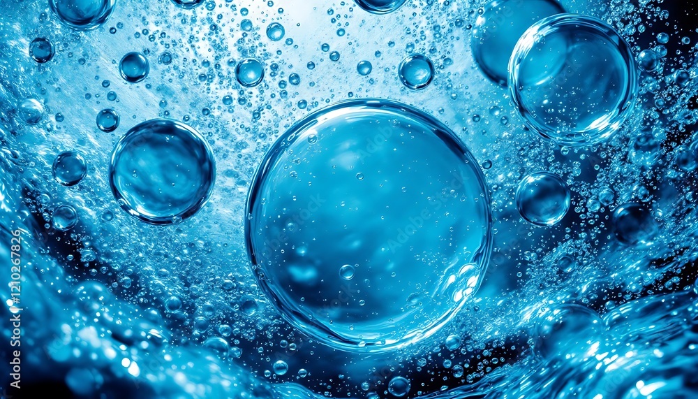 custom made wallpaper toronto digitalClear blue water bubbles, eps