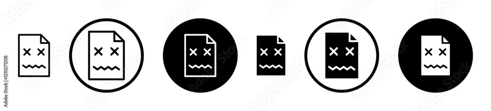 Broken Image icon set in black filled and stroke line style. Broken Image icon set in black filled and stroke line style.
