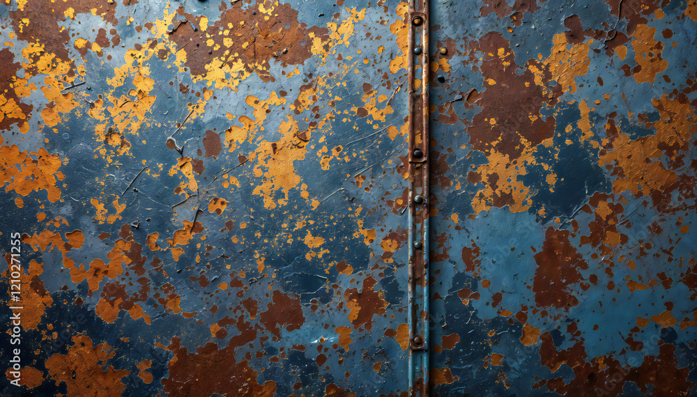 Rusty metal texture with peeling blue paint Rusty metal texture with peeling blue paint