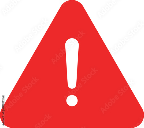 Caution and attention icon set. danger and warning icon symbol collection , red exclamation mark icon sign in flat style. vector illustration