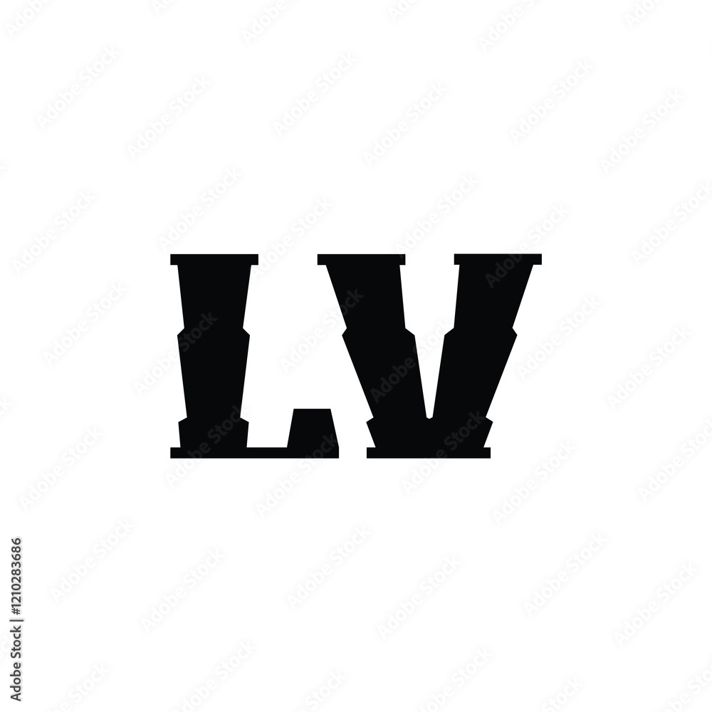 LV monogram logo design letter text name symbol monochrome logotype alphabet character simple logo LV monogram logo design letter text name symbol monochrome logotype alphabet character simple logo