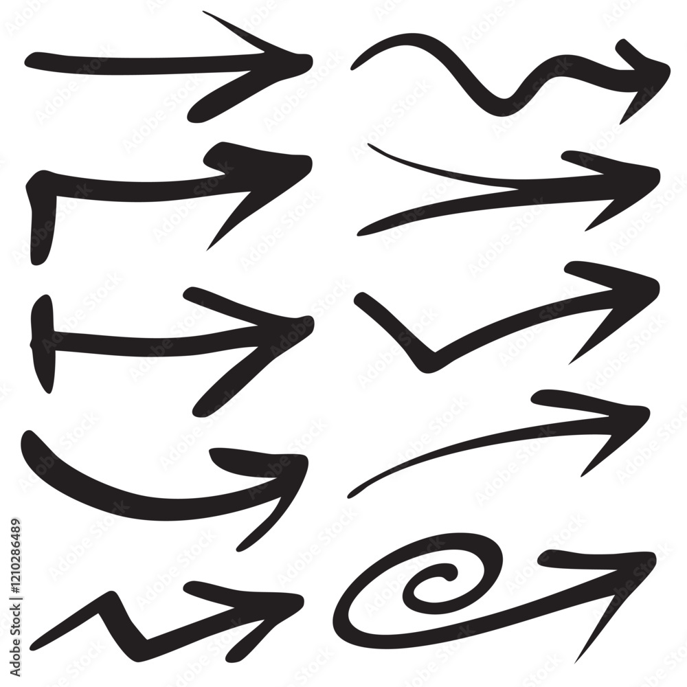 Diverse collection of isolated vector arrows for dynamic design applications Diverse collection of isolated vector arrows for dynamic design applications