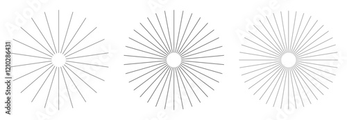 Radial circle lines,circular radiating lines geometric elements
