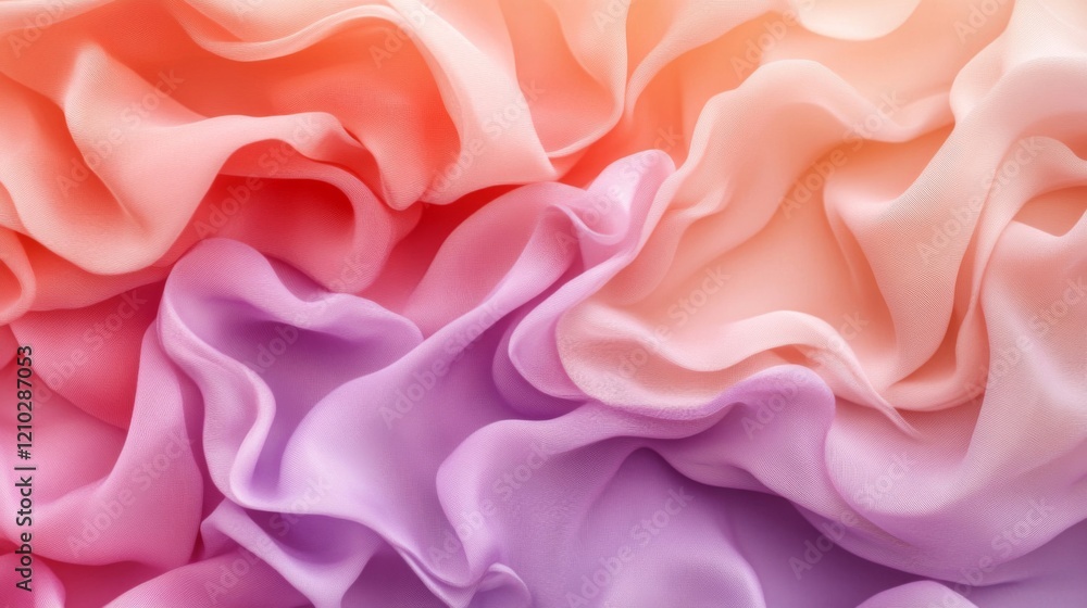 Fototapeta premium Soft Pastel Fabric Draped in Elegant Waves