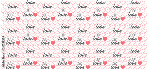 Lovely gift wrapper, pattern design and background design for valentine's day, happy lovers day