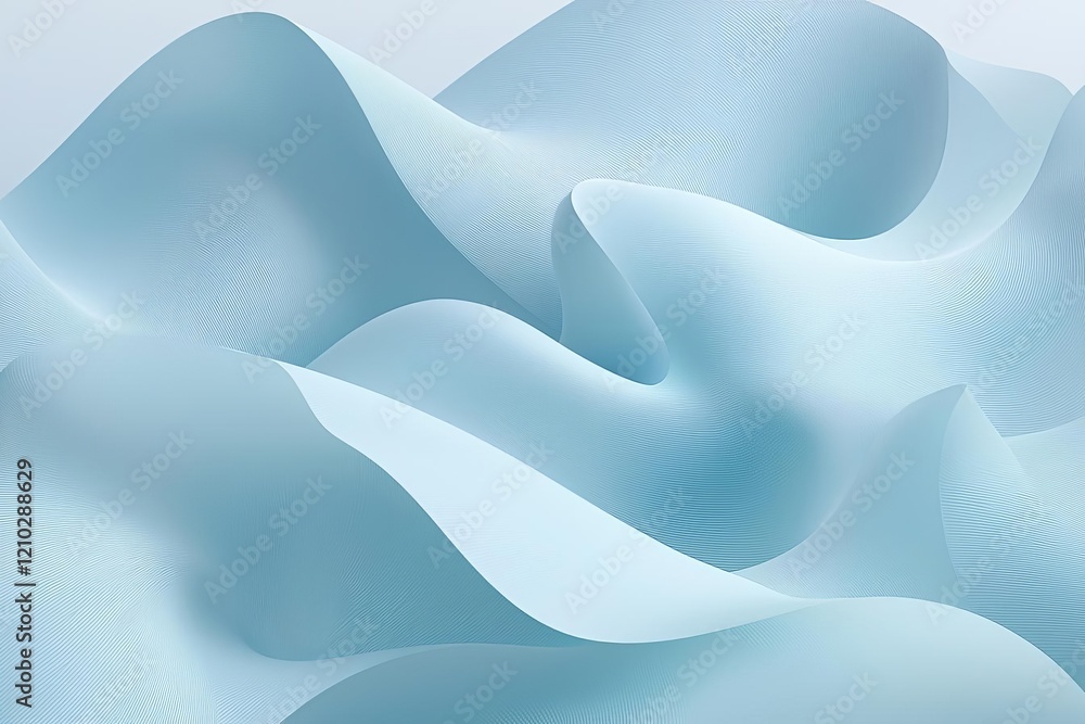 Fototapeta premium Abstract geometric shape light blue color paper background , isolated on white background, , copy space for text,