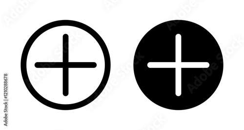 Add icons set in black filled and stroke line style