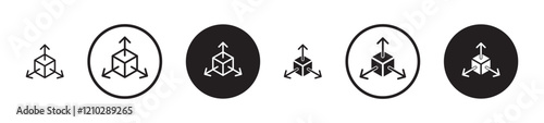 Bim icons set in black filled and stroke line style