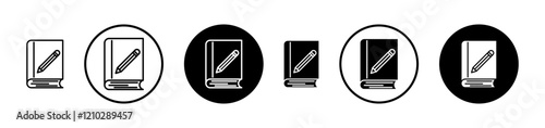 Brand guidelines icons set in black filled and stroke line style