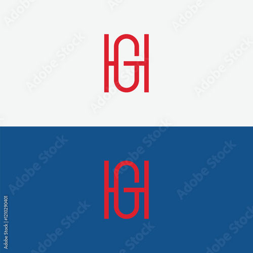 GH, HG, G, H, Abstract Letters Logo Monogram. GH Letter Logo Design with in differenr Background Illustration Vector,
 photo