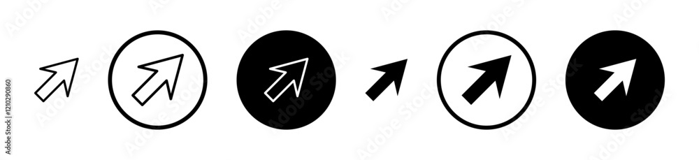 Cursor icons vector pack in black and blue colors Cursor icons vector pack in black and blue colors