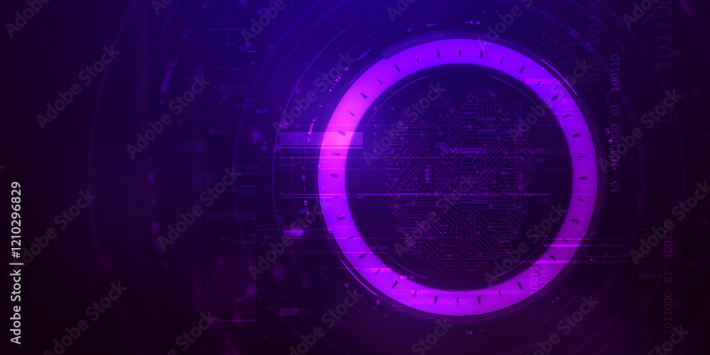 2d illustration Abstract futuristic electronic circuit technology background 2d illustration Abstract futuristic electronic circuit technology background