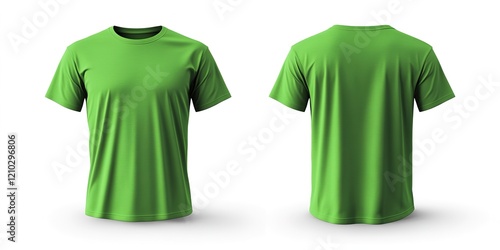 Green t shirt mockup