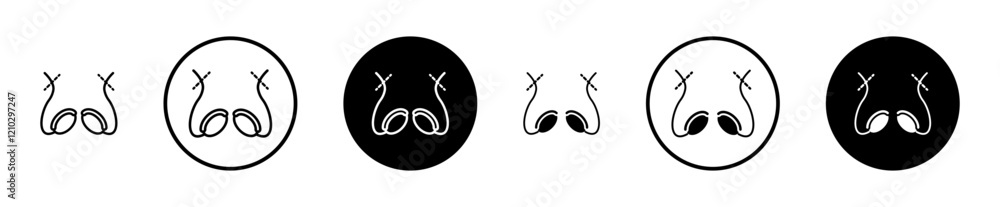 Vasectomy icons set in black filled and stroke line style Vasectomy icons set in black filled and stroke line style