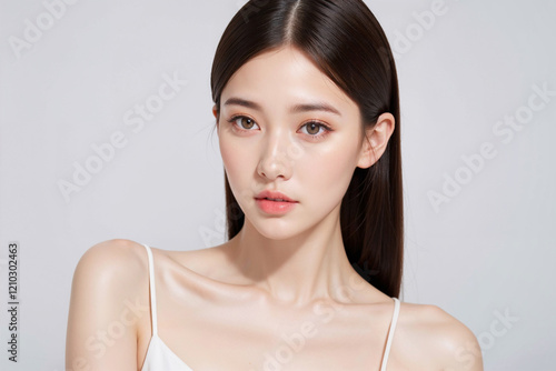 A woman with long hair