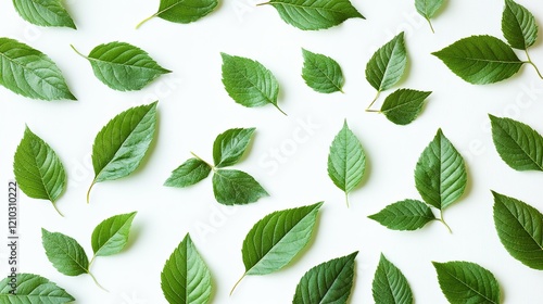 Many types of summer fallen leaves form the background.