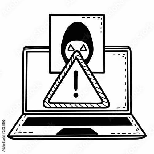 Online threat outline icon




