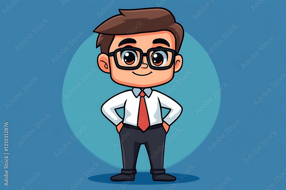 Animated Business Boy Employee Achievement Success Animated Business Boy Employee Achievement Success