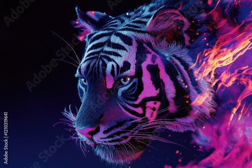 Wallpaper Mural A tiger with a fire in its eyes Torontodigital.ca