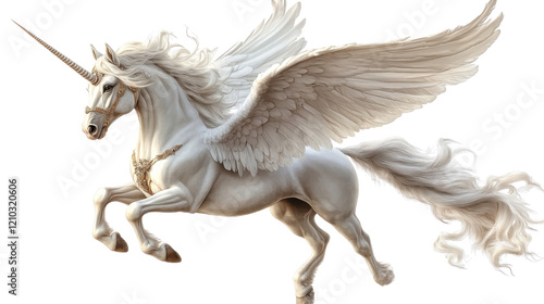 white winged unicorn fantasy illustration photo