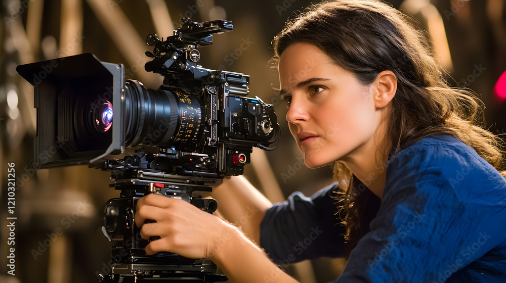 Close-up of a film director adjusting settings on a high-end camera, showcasing the intricacies of filmmaking and the director’s control over the cinematic process.
Close-up of a film director adjusting settings on a high-end camera, showcasing the intricacies of filmmaking and the director’s control over the cinematic process.