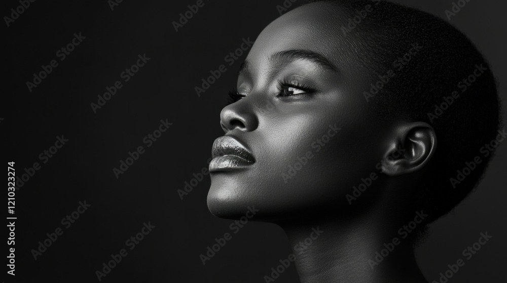 Contemplative Monochrome Portrait of a Woman Contemplative Monochrome Portrait of a Woman