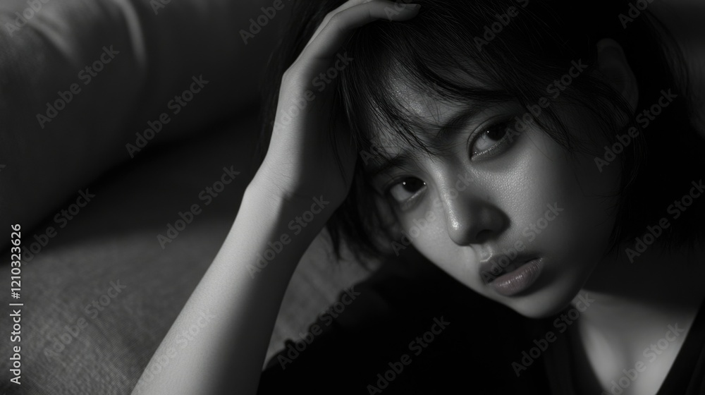 Emotional Intensity: A Contemplative Portrait Emotional Intensity: A Contemplative Portrait