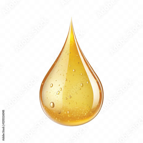 realistic 3d fresh Oil drop Isolated on white background