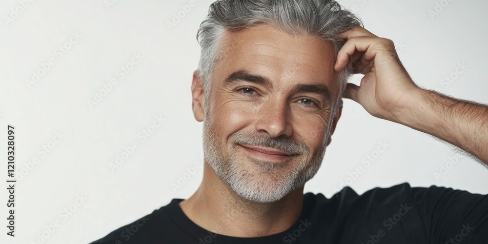 Obraz premium Confident Gentleman in Advertisement