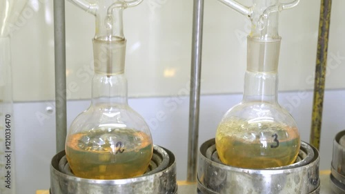 Comprehensive Laboratory Equipment Designed Specifically for Chemistry Experiments and Studies. Fuel distillation
