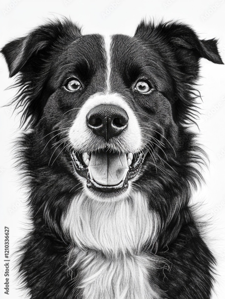 Fototapeta premium Smiling Collie: Happy Dog with a Twinkle in his Eye