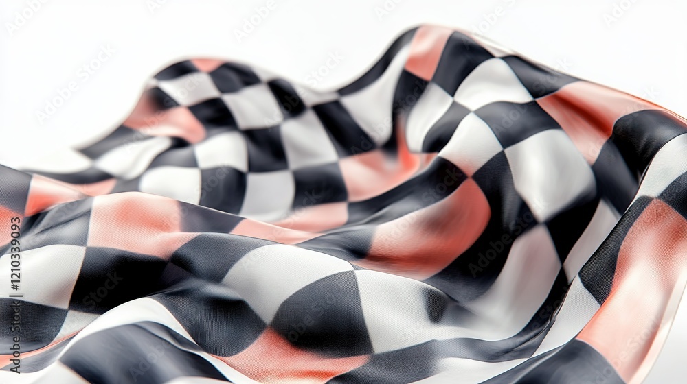 Obraz premium Victory through the checkered flag