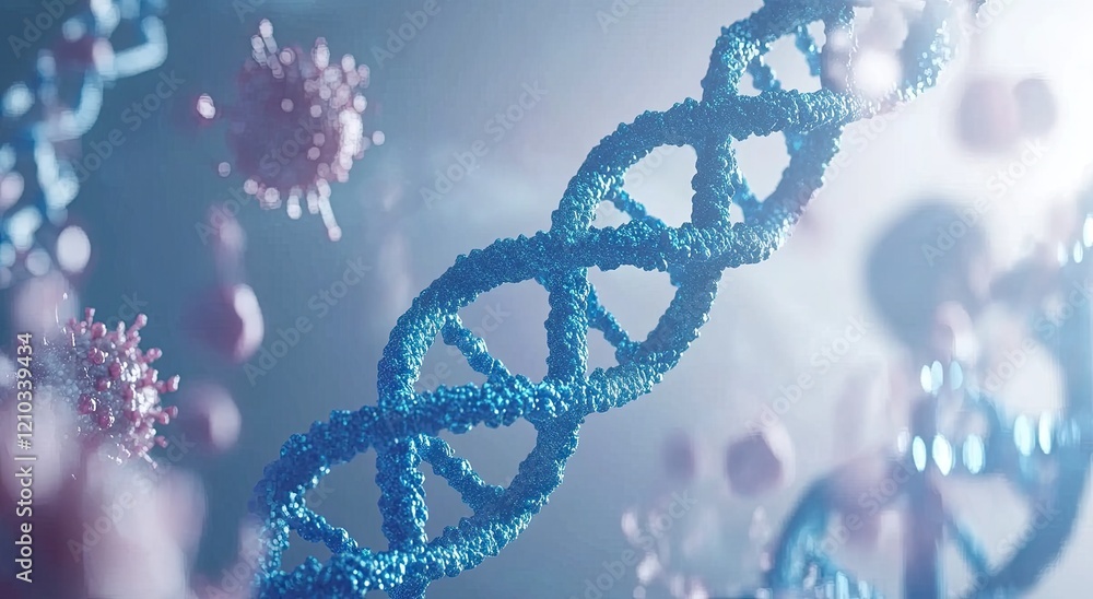 Dna Structure and Viruses 3d Medical Illustration Dna Structure and Viruses 3d Medical Illustration