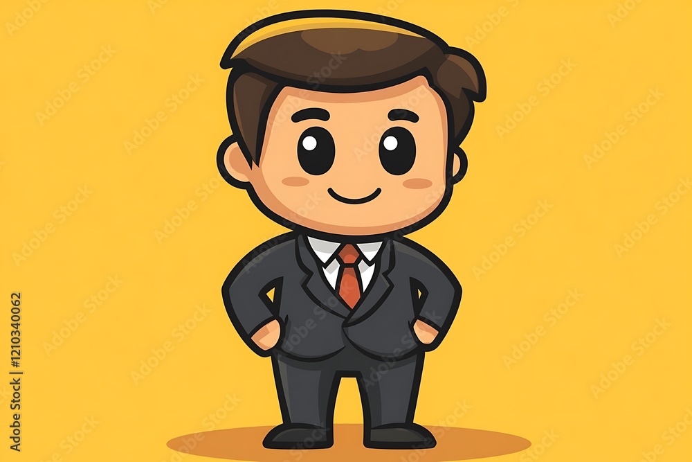 Cute Businessman Cartoon Avatar Illustration Cute Businessman Cartoon Avatar Illustration